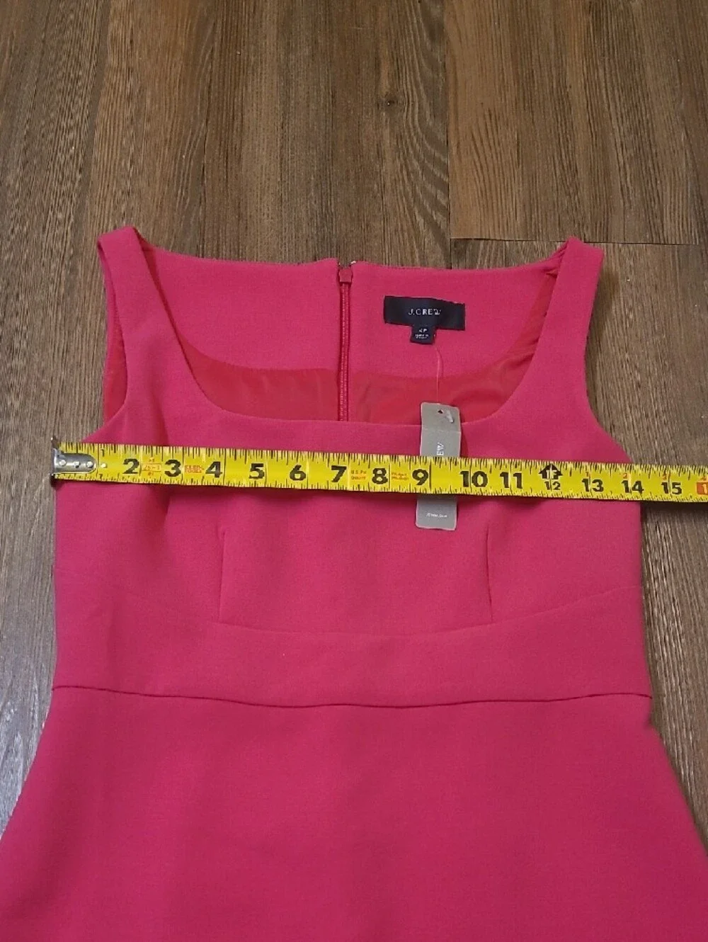 J. Crew Vibrant Pink Sleeveless Midi Sheath Dress